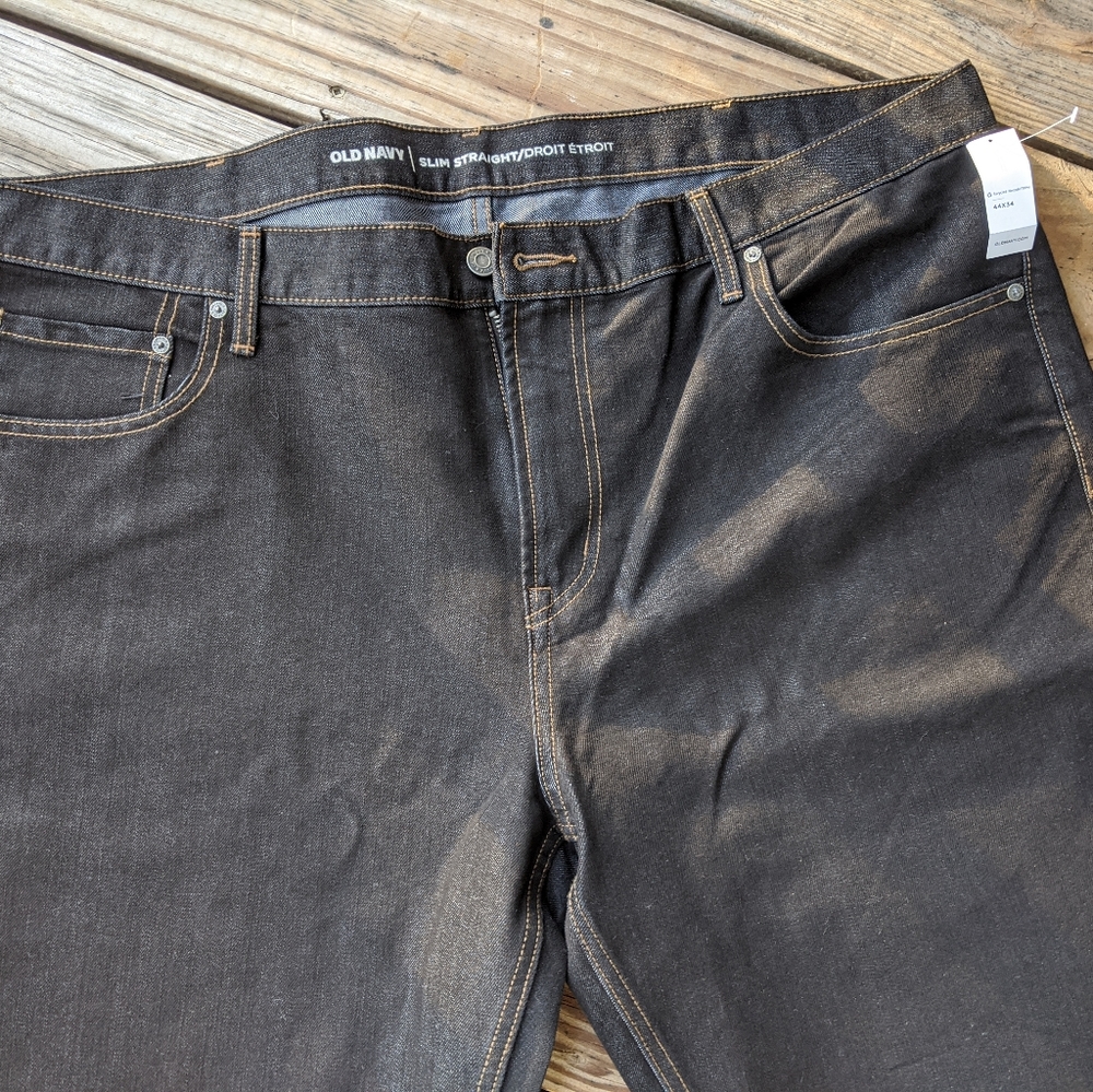 NWT Black slim straight jeans